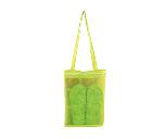 Пляжный набор: циновка и шлепанцы в сумке, зеленый