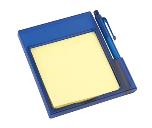 Подставка на магните с бумажным блоком и ручкой, синяя