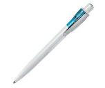 ESSE 8, ручка шариковая, голубой/белый, пластик