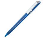 GRIFFE CYBER, ручка шариковая, прозрачный синий/хром, пластик