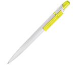 MIR MIRIX, ручка шариковая, прозрачный желтый/белый, пластик