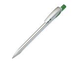 TWIN SILVER, ручка шариковая, зеленый/серебристый, пластик