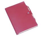 Ежедневник недатированный Major, красный, А5, бежевый блок, без обреза, ляссе, ручка в комплекте