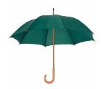 Зонт-трость,деревянная ручка,нейлон, D=105, зелёный