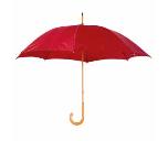 Зонт-трость,деревянная ручка,нейлон, D=105, красный