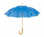 Зонт-трость,деревянная ручка,нейлон, D=105, ярко-синий