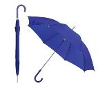 Зонт-трость с пластиковой ручкой, механический, синий, нейлон, D=105 см