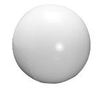 Мяч пляжный надувной; белый; D=40 см (накачан), D=50 см (не накачан), ПВХ; тампопечать