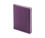 Ежедневник недатированный Velvet, А6+, фиолетовый, белый блок, без обреза, ляссе